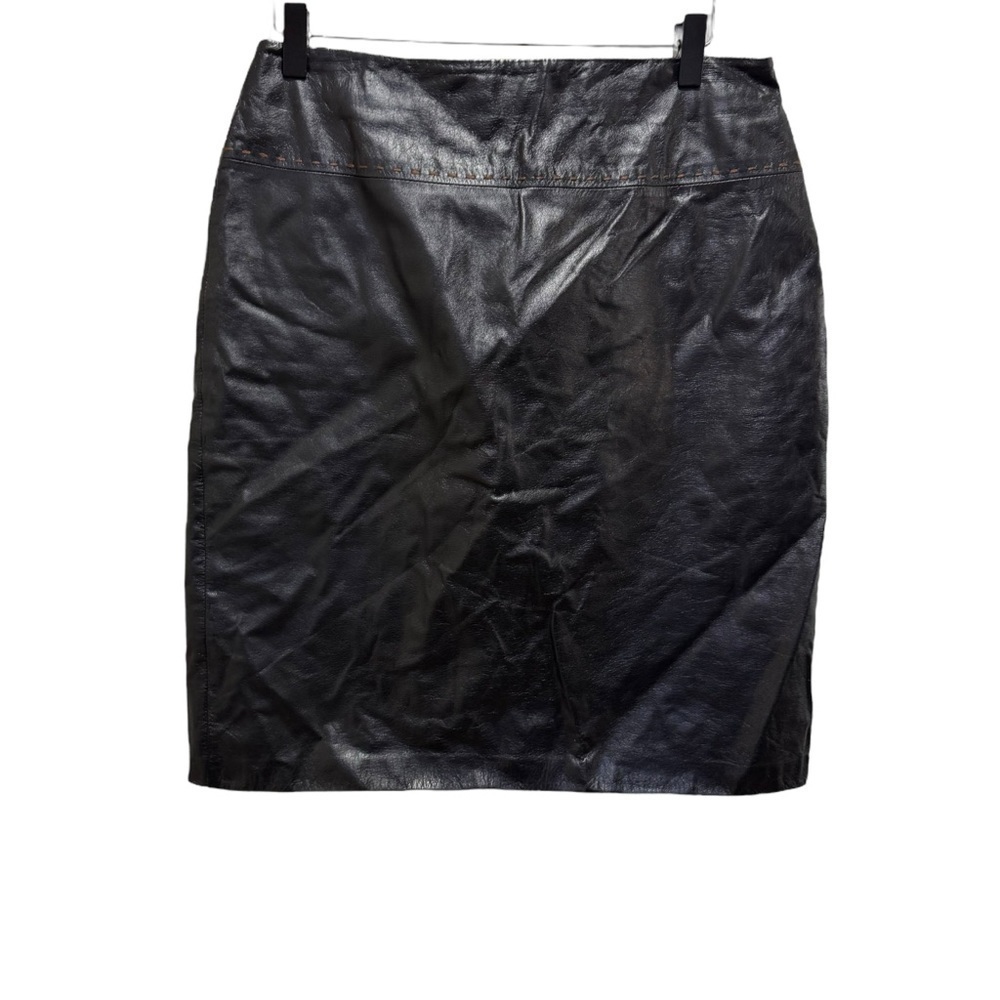 Danier Black Leather Pencil Skirt Size 8